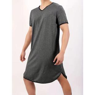 D 76974 V-neck soft long men's bathrobe V �I��ܛ�L����ʿ˯��