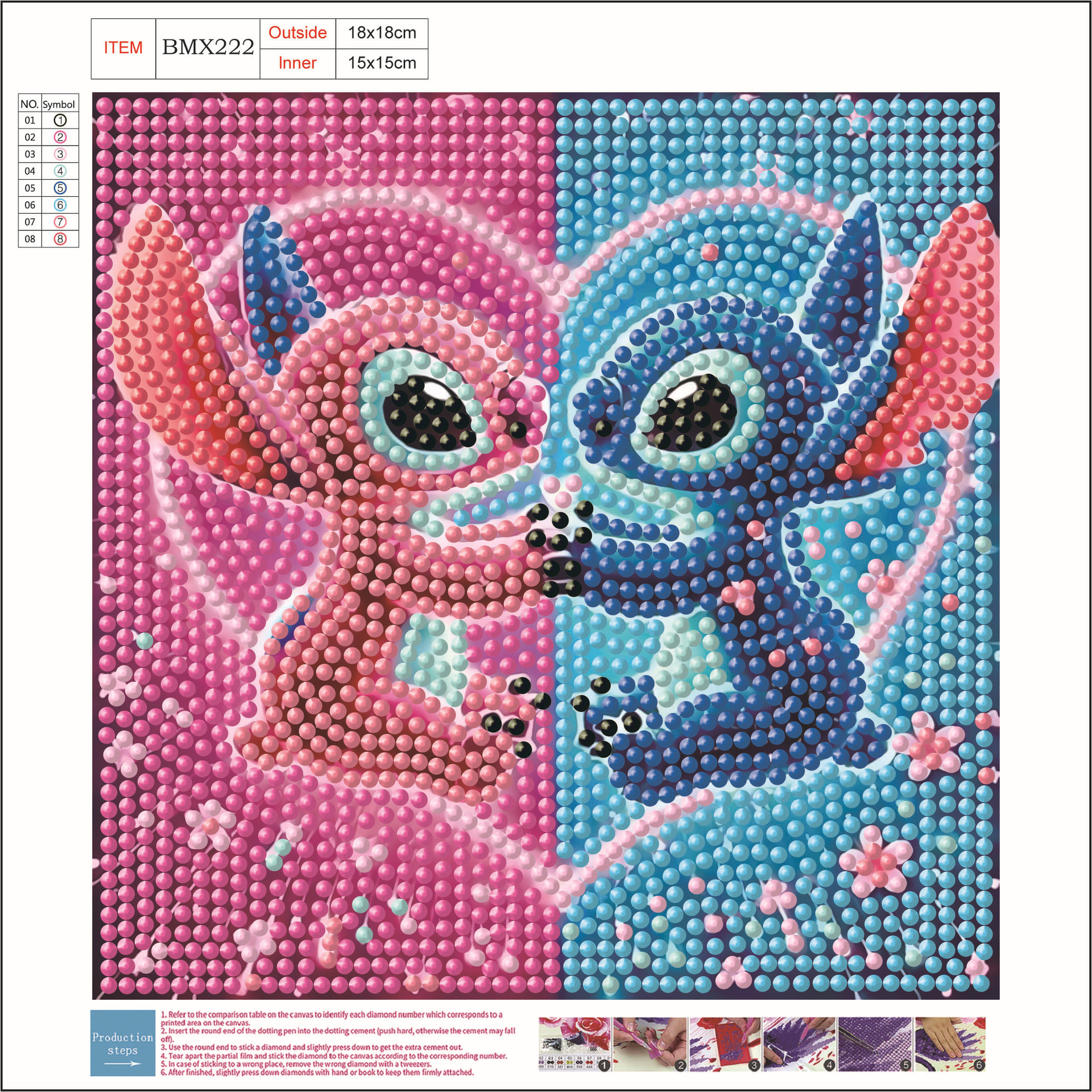 Pintura de diamantes enmarcada hecha a mano, superventas transfronteriza, de dibujos animados infantiles de la princesa Elsa, linda pintura de pegatinas de diamantes DIY