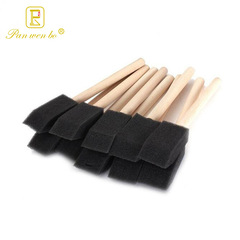 Single Pen DIY Graffiti Sponge Stamp Art Black Wooden Handle Sponge Brush Painting Tool Factory Wholesale