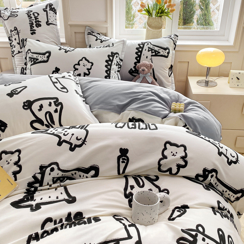 Funda de edredón de algodón puro de una sola pieza dormitorio de estudiantes individual 150x200 funda de edredón ampliada 180x220 doble funda individual