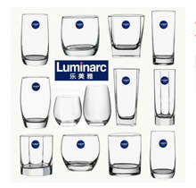 乐美雅玻璃杯家用耐热加厚茶杯玻璃水杯套装透明6只装喝水杯家用
