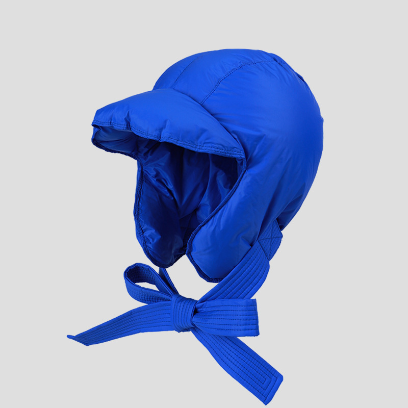 羽绒滑雪帽女士冬季护耳帽防寒保暖雷锋帽度假旅游帽子