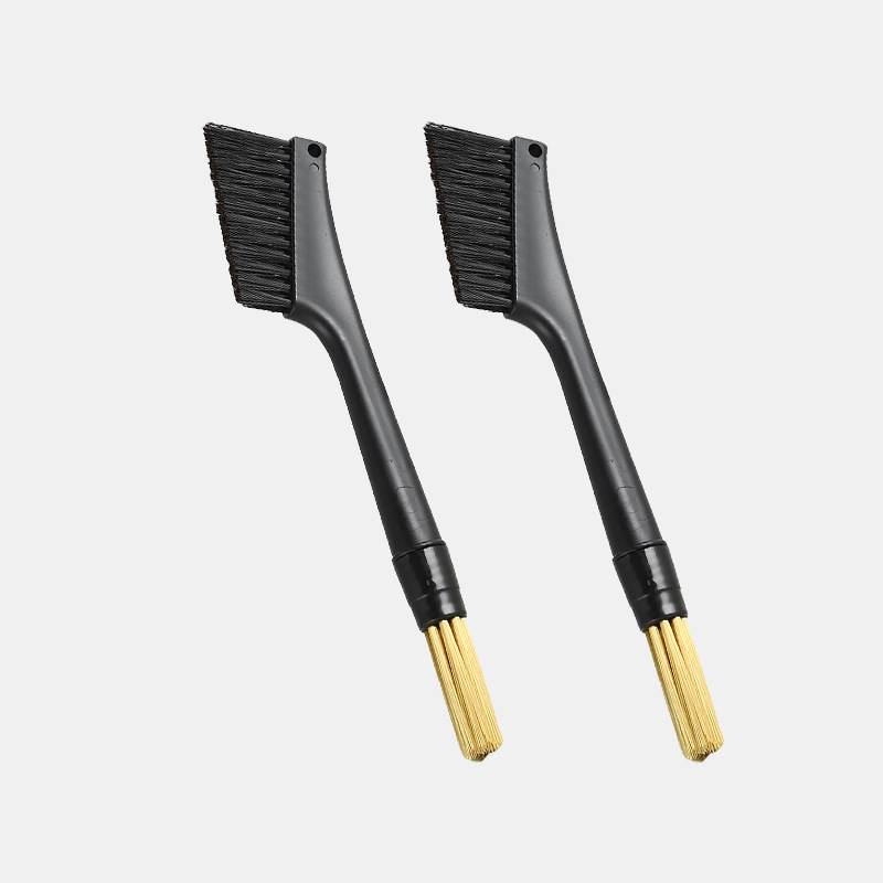 Bean grinder cleaning brush coffee powder brush soft brush double brush coffee shop bar brush nylon brush coffee appliance Bean grinder cleaning brush coffee powder brush soft brush double brush coffee shop bar brush nylon brush coffee appliance