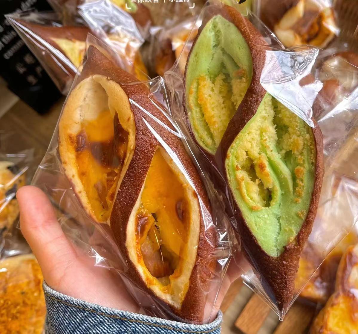 ベーグルパン包装袋使い捨て透明食品袋自己粘着ビスケットタルトベーキングトーストジップロックバッグ
