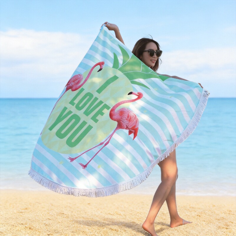 Microfiber Round Beach Towel, Extra Large, Quick-Drying, Water-Absorbent, Good Floor Mat, Thickened Carpet, Printed Bath Towel, Cross-Border Wholesale Microfiber Round Beach Towel, Extra Large, Quick-Drying, Water-Absorbent, Good Floor Mat, Thickened Carpet, Printed Bath Towel, Cross-Border Wholesale