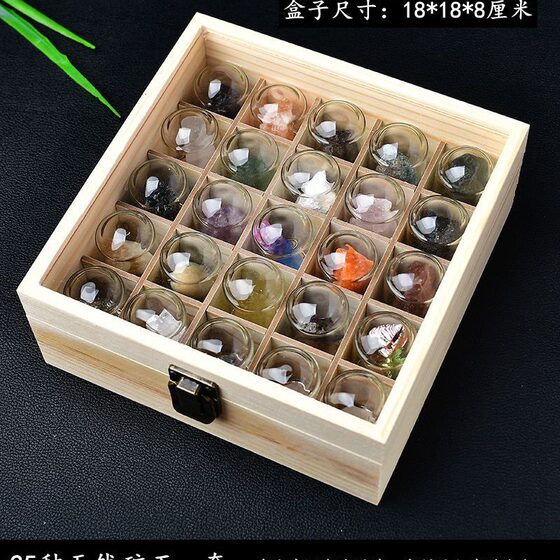 Natural Crystal Ore Specimen Ornaments Rock Raw Stone Mineral Crystal Collection Children's Science Teaching Gift