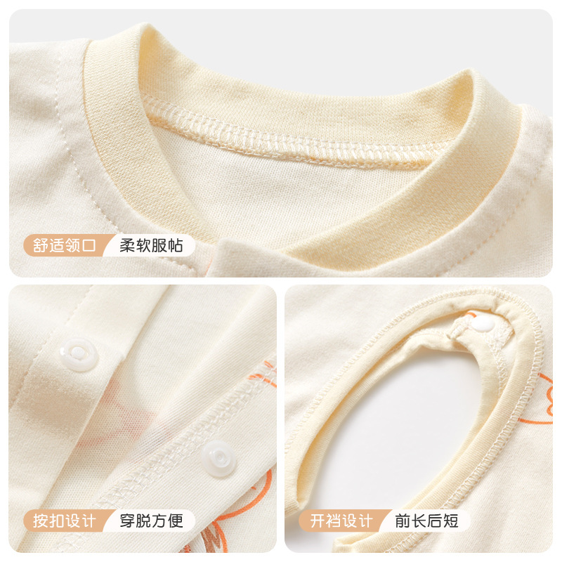 Mono para bebé de primavera y otoño, recién nacido, algodón puro, fino, con entrepierna abierta, traje de otoño, mono unisex para bebé, ropa para gatear, ropa para bebé