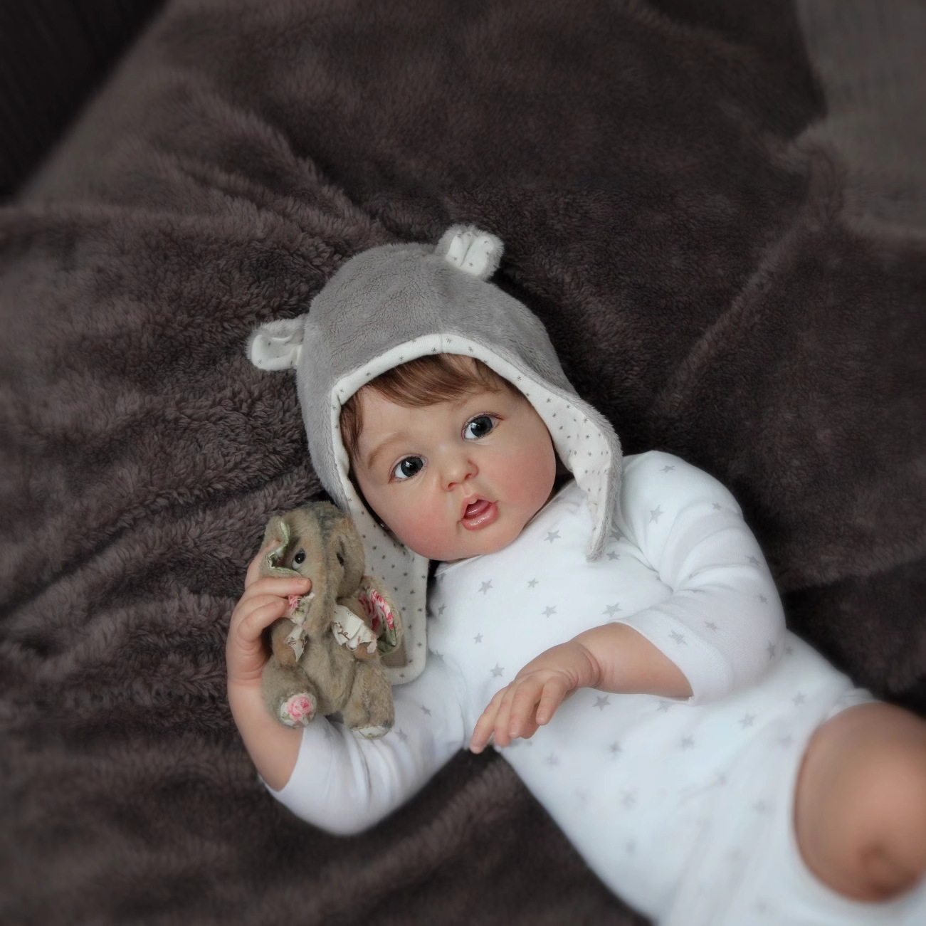 Muñeca Bebé Reborn Hecha a Mano 60 cm de Vinilo, Piel 3D con Venas, Chupa Dedo, para Niños