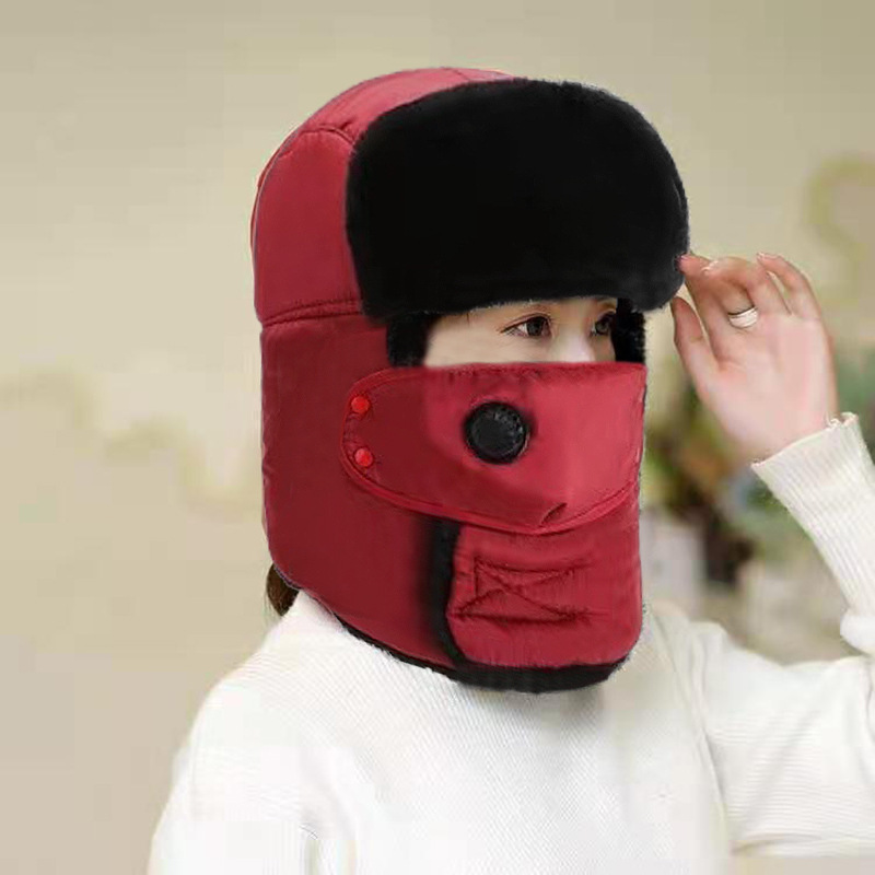 雷鋒帽男冬季加絨棉帽子女加厚保暖帽護耳東北戶外騎車防寒帽