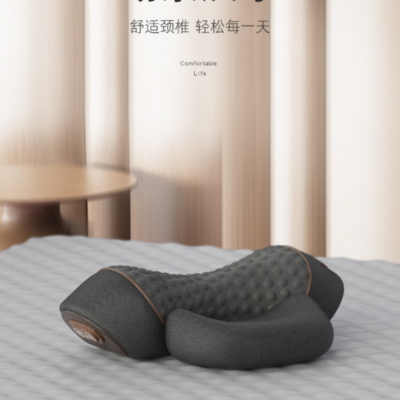 睡眠用頚椎枕、特別なマッサージ脊椎、非牽引加熱湿布、修理と交換のロゴ|undefined