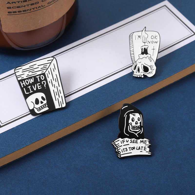 Unisex Gender Fashion Pin Skull Alloy Plating Unisex Brooches