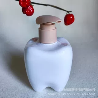 牙齿形塑料瓶pet牙膏按压瓶 120ml儿童口腔护理瓶250ml洗护分装瓶