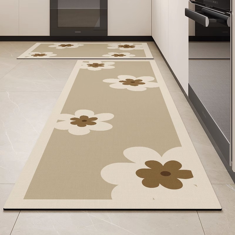 Alfombrilla de cocina simple, tira larga, alfombra de barro de diatomeas antideslizante, que absorbe agua y aceite, almohadilla de pie resistente a la suciedad de la puerta de corte doméstico