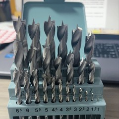 メーカー直送 25pc1-13mm プレミアムクリアエッジ三尖木工ドリル、硬材穴あけパンチ