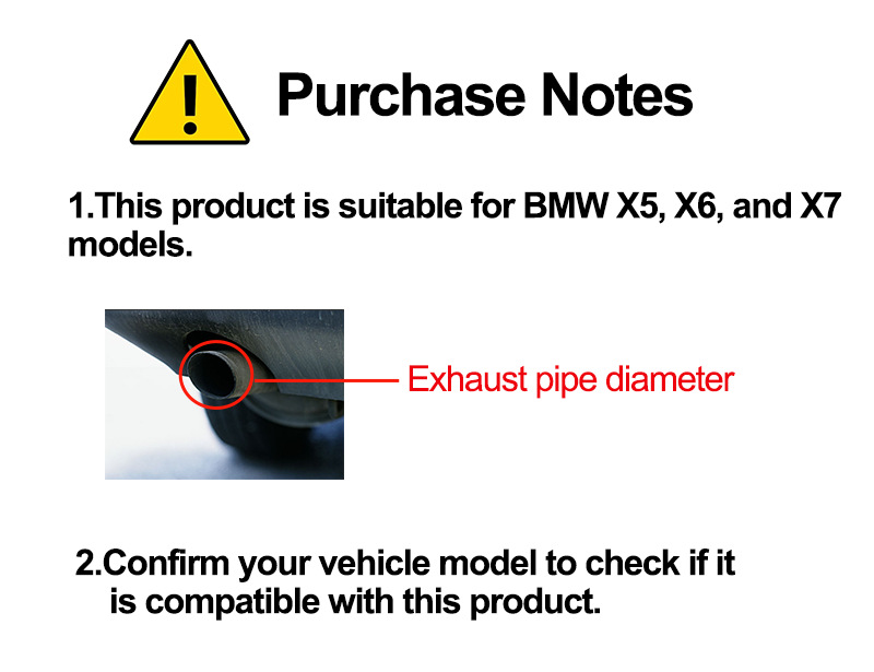Suitable for Bmw X5 X6 X7 Four-Outlet Tailpipe G05 G06 G07 Exhaust Pipe with Dual Inner Tube Tail Tips
