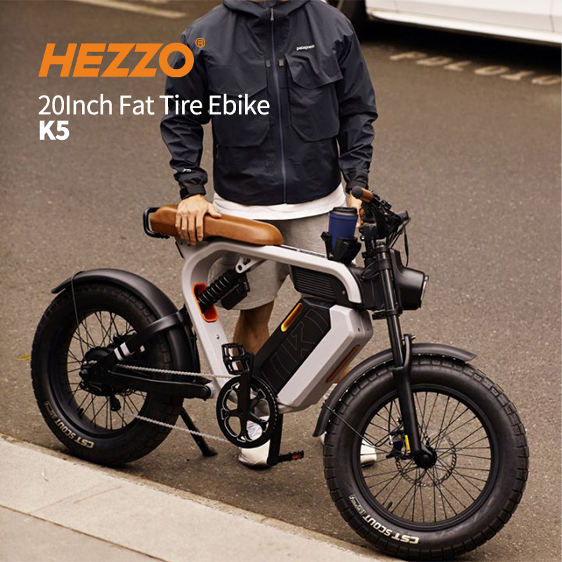 Hezzo Cross-Border American Version Retro Off-Road Snow Bike Electric-Assisted Mountain Bike Mobility Scooter Electric Vehicle