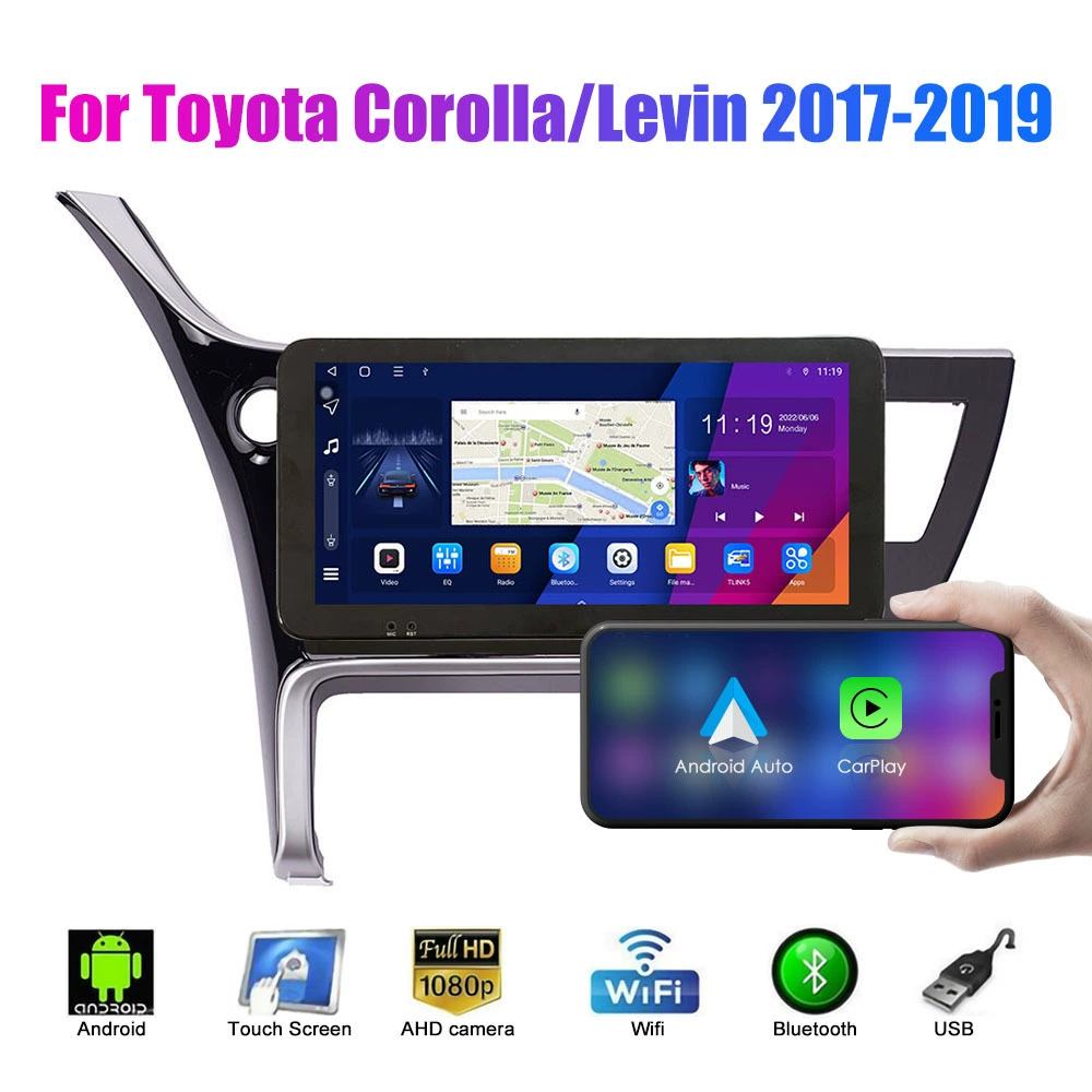 [Подходит для Toyota Corolla 2017-2019 Android навигатор с камерой заднего вида автомобильный головной блок]