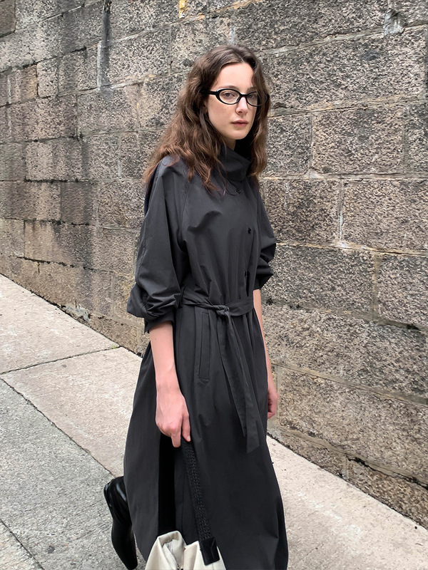 MOXI十三行女装2025秋季新款韩系连衣裙女高级感立领衬衫裙长裙子|undefined
