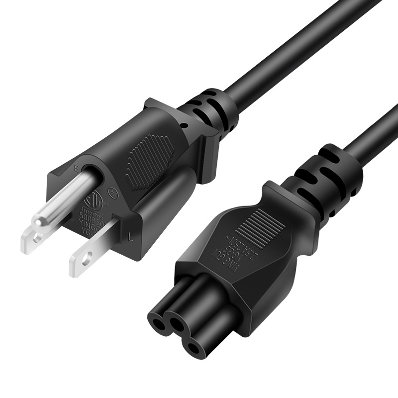 Cable de alimentación estándar americano certificado Cable de alimentación de cola de ciruela estándar americano Cable de alimentación de tres enchufes estándar americano Cable de alimentación estándar americano certificado