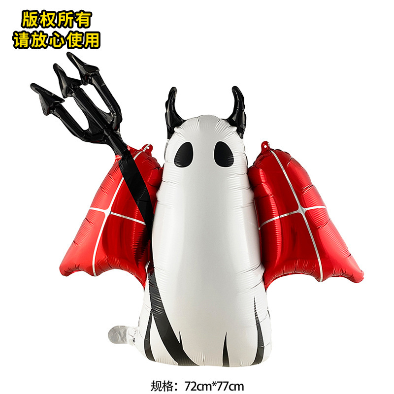 Globo de película de aluminio de Halloween nuevo tema de bruja de dibujos animados calabaza fiesta de Halloween diseño de globos en forma de fantasma