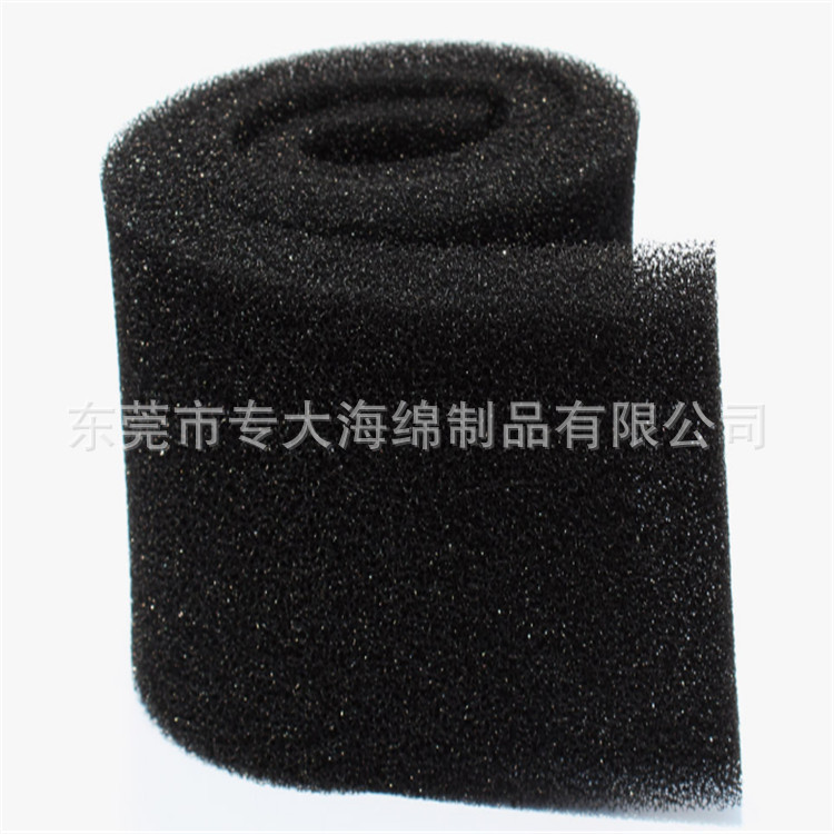 黑色粗孔30ppi活性炭吸烟棉 水族馆鱼缸鱼池除异味活性炭过滤棉垫
