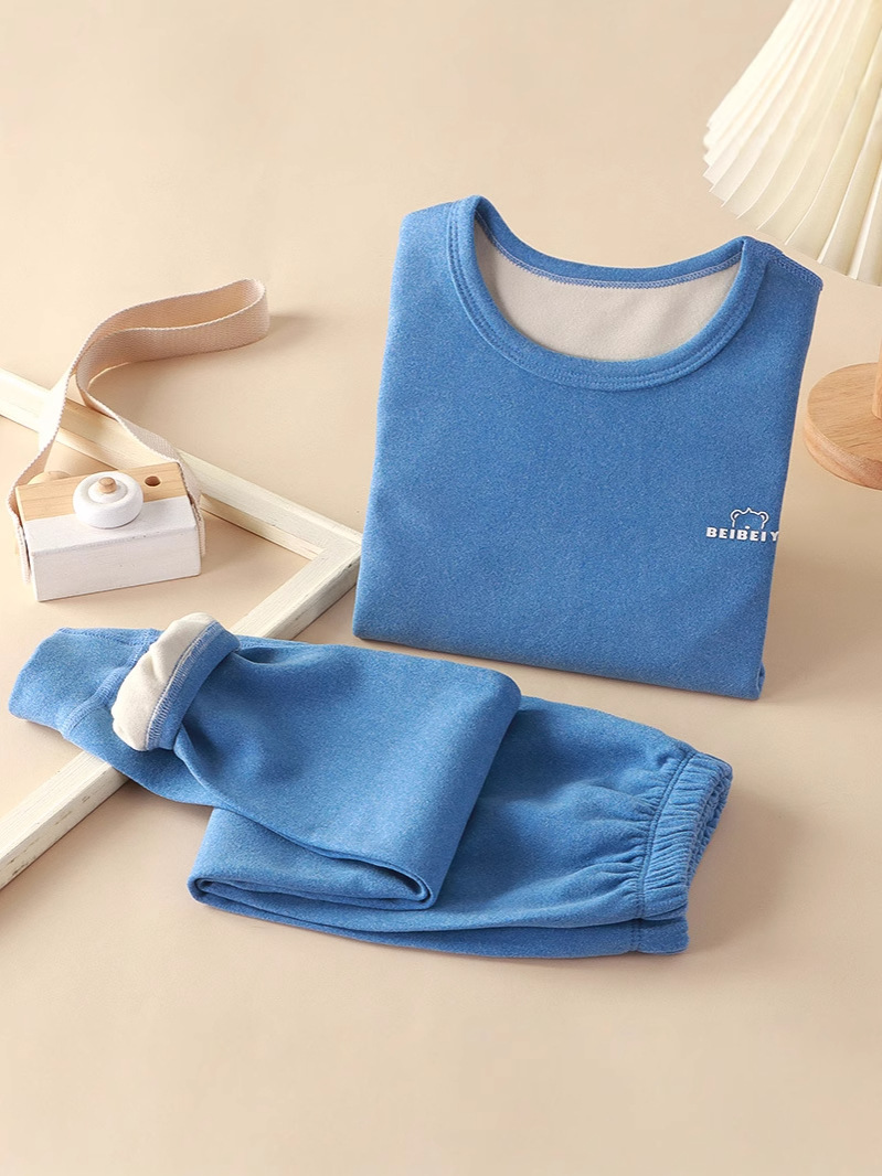 Nuevos trajes de ropa para niños, ropa de otoño para niños, pantalones largos, trajes de otoño e invierno de Derong, ropa interior de base para niñas