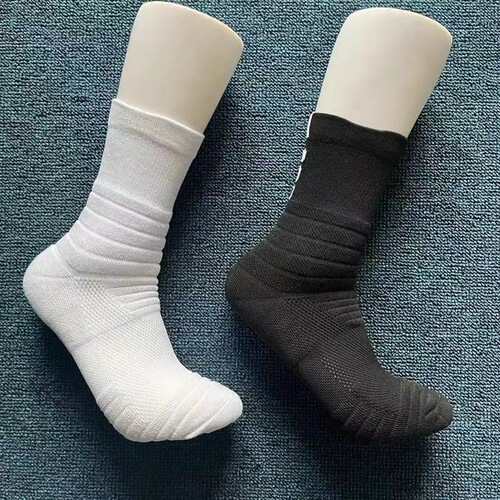 Basketball socks men's thickened towel bottom terry socks elite socks mid-length high-cut running outdoor socks sports socks