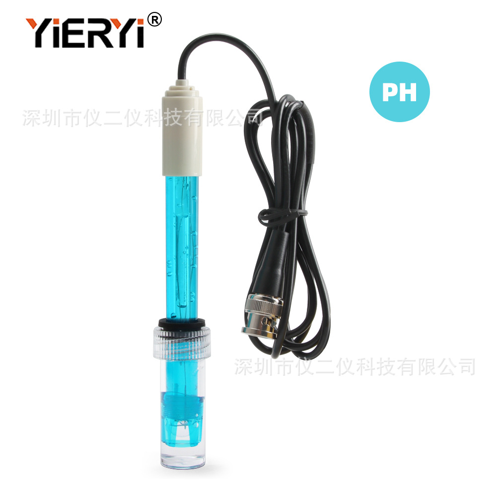 BNC接口ph-201PH电极实验室复合电极探头 PH传感器水培PH计配件