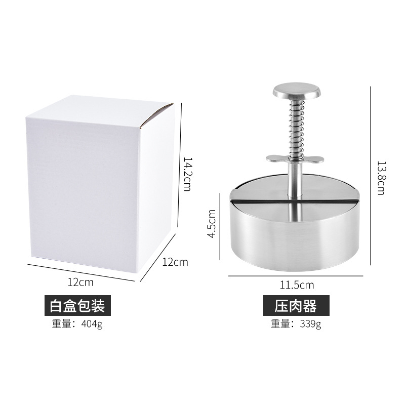 304 prensa de la hamburguesa de carne de prensa de la torta de carne molde de pastel de carne manual de relleno de carne herramienta de cocina