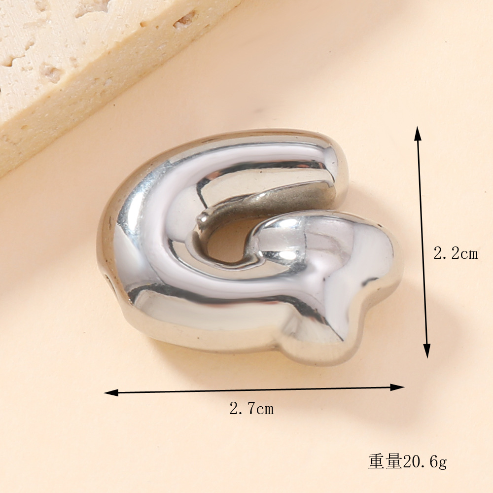 Colgante único venta cruzada de burbujas de fundición 26 collares de letras inglesas accesorios colgante DIY joyas de acero inoxidable