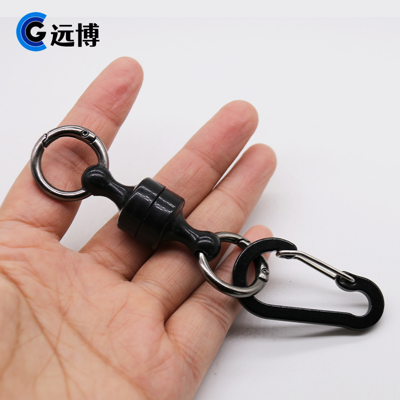 Camping pesca alpinismo imán primavera hebilla magnética hebilla al aire libre de alta calidad fuerte mosquetón magnético fuerte hebilla colgante rápida