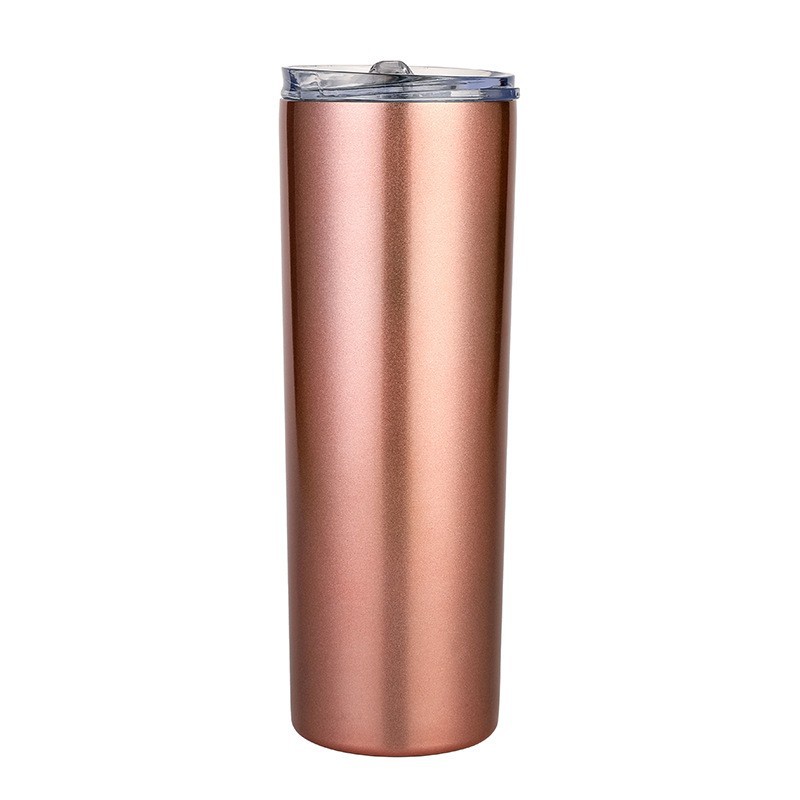 Comercio exterior creativo transfronterizo caliente sublimación recta flaca tumbler de acero inoxidable 304 taza de moda taza de agua 20OZ