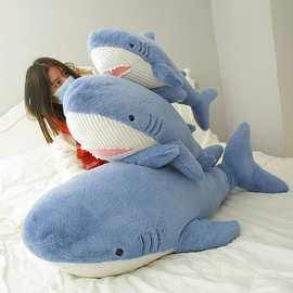 跨境爆款鲨鱼独角鲸公仔抱枕毛绒玩具靠垫玩偶床上娃娃海洋动物