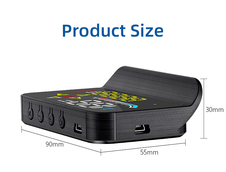 Car Head-Up Display (HUD) with OBD Projection, Color Screen, Multi-Function GPS Dual-System, High-Definition Digital Instrument
