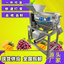 定制弥猴桃挤压出汁机 灯笼果打浆机 金桔去皮去核打浆设备现货