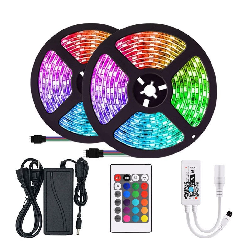 Светодиодная лента 12В RGB, водонепроницаемая и неводонепроницаемая комплекты, 2835-54 и 5050-30, 5–10 м