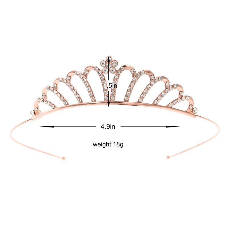 Diadema con Corona de Princesa Infantil de Metal Galvanizado para Cumpleaños y Fiestas image 50