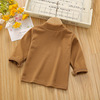 Children's demi-season thin long-sleeve, keep warm clothing girl's, high collar, long sleeve