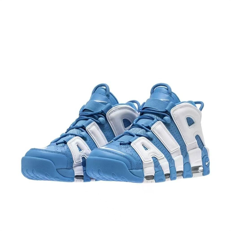 Gran explosión de aire almohadilla de palma completa negro y blanco zapatos de baloncesto de cuero casuales resistentes al desgaste versátiles para hombres y mujeres al aire libre. image 14