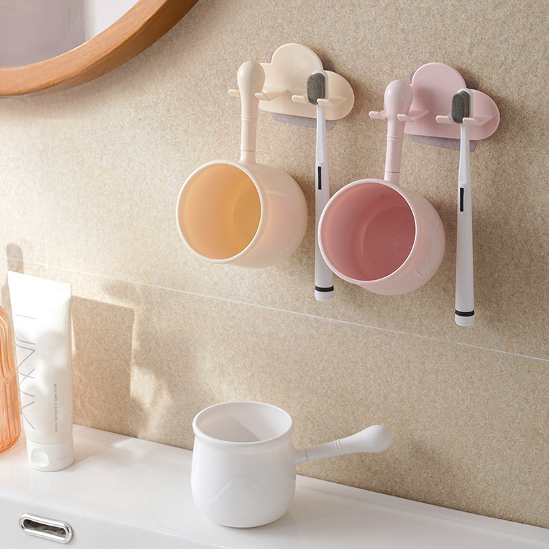 Creative Cloud Wash Cup Set New Wall Mounted Cepillo de dientes Cup Couple Grossed Anti-fall