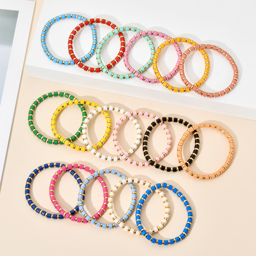 Bracelets Classification Artistic Round Alloy Enamel Stoving Varnish Women's Bracelets