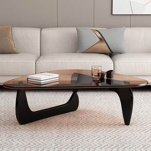 New Glass Coffee Table for Living Room, Small Apartment, Light Luxury Modern American Coffee Table, Ins Style Simple Coffee Table, One Piece Wholesale