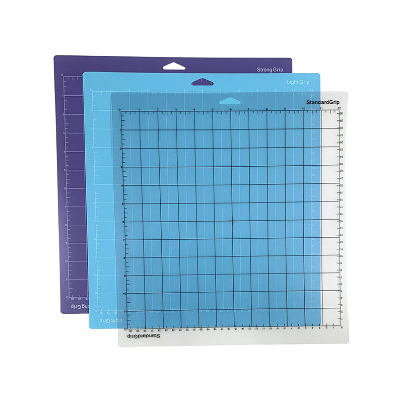 12*12inch [투명 파란색과 보라색] Cricut에 적합한 삼각형 구멍이 있는 3피스 팩