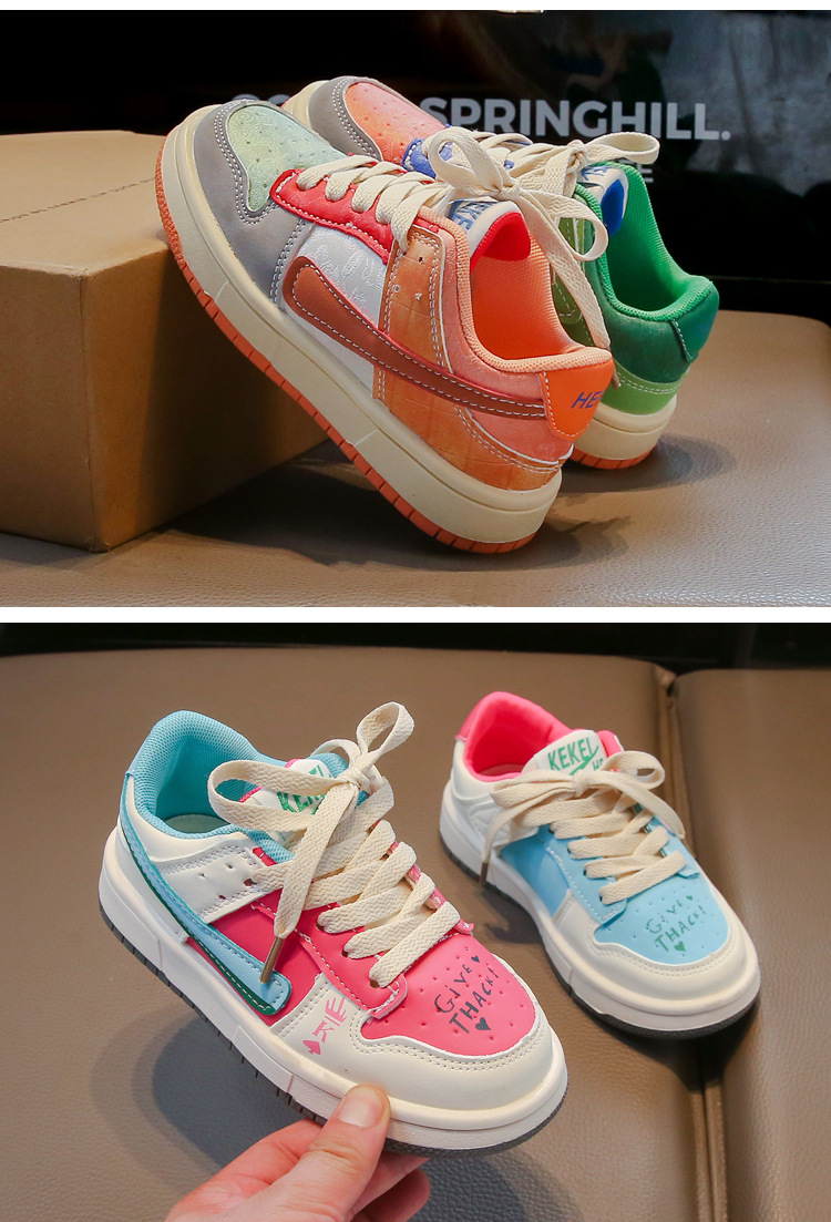 Mädchen Sneakers Weiche Sohle Rutschfeste Casual Boardschuhe_voghion.com