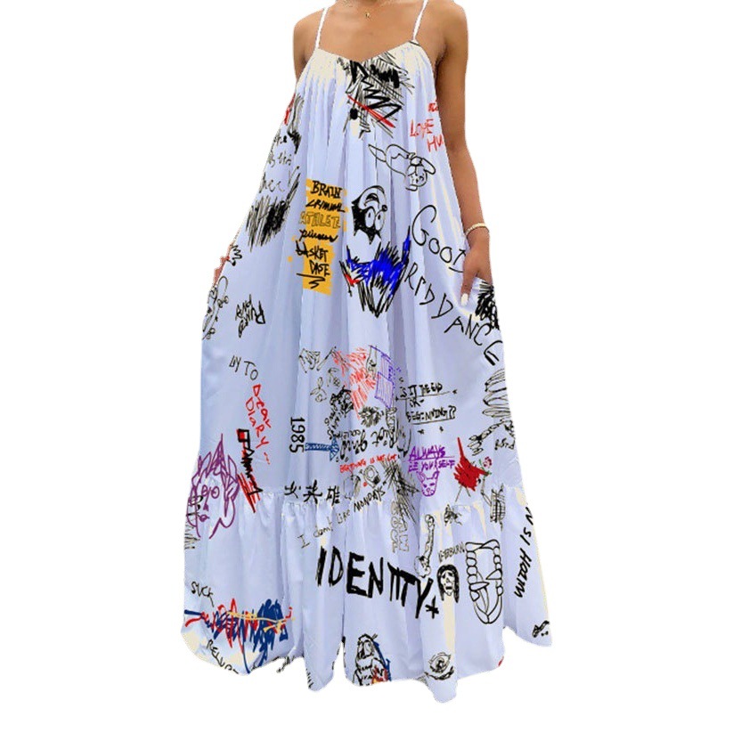 Vestido Largo Casual de Verano 2025, Estilo Europeo y Americano, Cuello en V, Sexy, Retro, Estampado, para Mujer, Amazon image 1