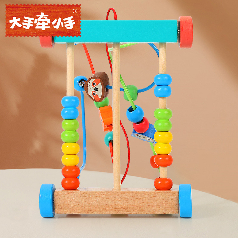 Bola de Animal multifuncional para niños que tira del coche infantil Walker niños y niñas Bebé 0-3 años de edad juguetes de madera