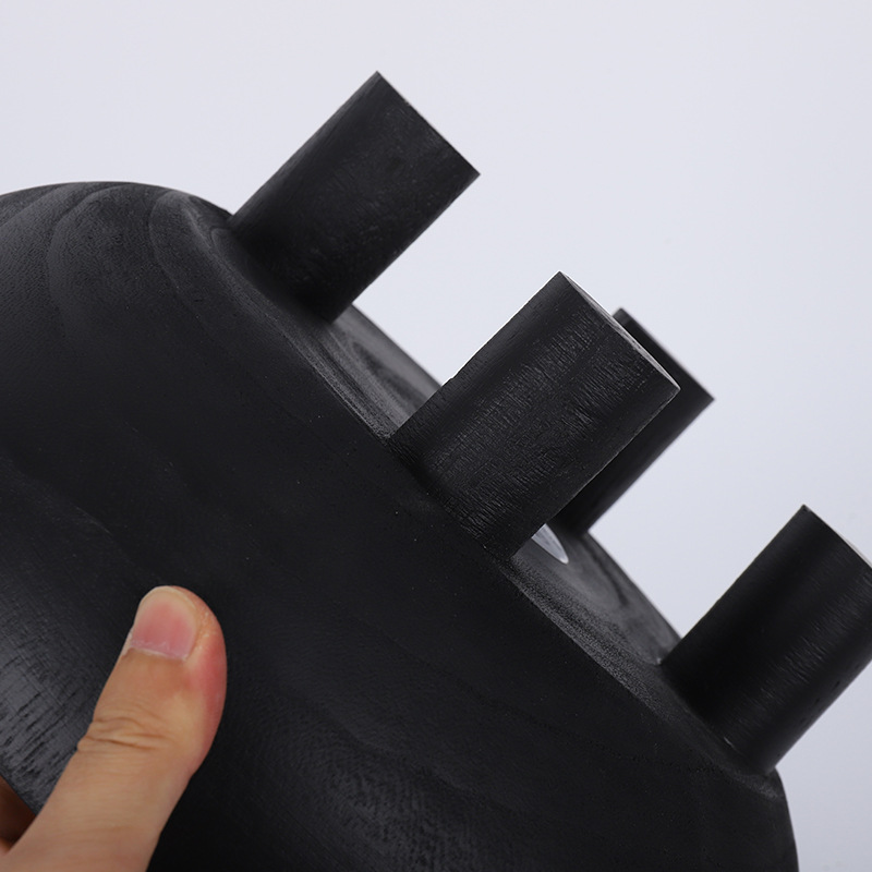 Bandeja de escritorio de Wabiji, madera de paulownia, bandeja de aperitivos de madera maciza redonda, bandeja de frutas, mesa de café para sala de estar, casa de familia, decoración de troncos de alta sensación de ji