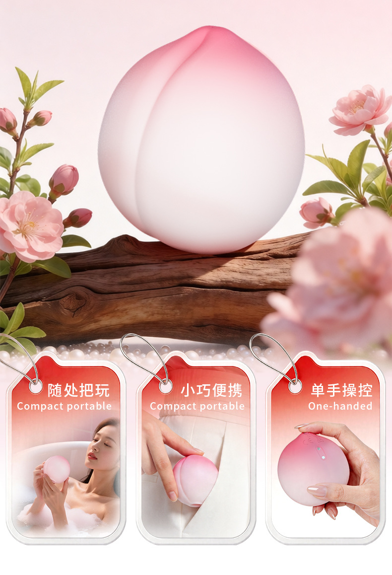 Tongue Licking Sucking Vibrator, Silicone Clitoral Stimulator, Light Pink Adult Toy — detail image 8