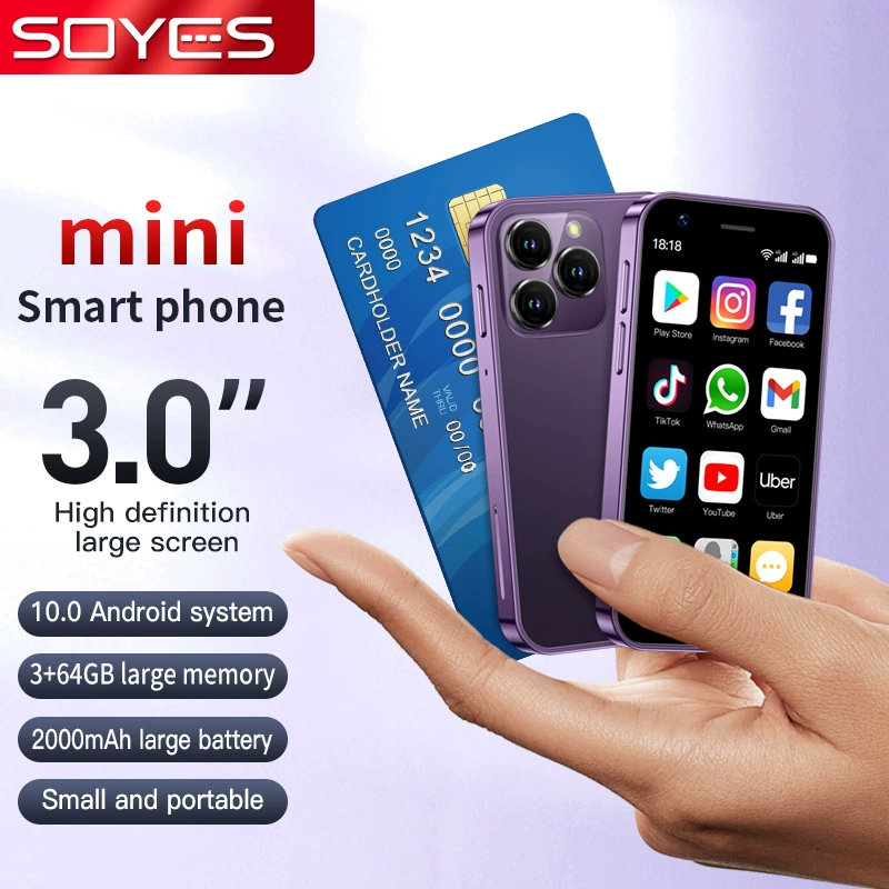 Смартфон Suino XS16 mini с Android 4G, GPS, магазин Google, четырехъядерный процессор, резервное копирование, очень компактный.