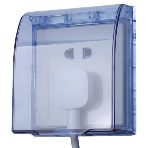 Type 86 splash-proof and waterproof adhesive transparent switch socket protective mask cover punch-free self-adhesive waterproof box
